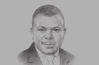 Sketch of <p> Laoye Jaiyeola, CEO, Nigerian Economic Summit Group (NESG)</p>
