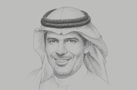 Sketch of <p>Nabeel Al Amudi, Minister of Transport</p>
