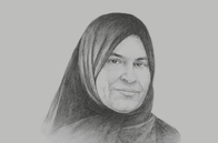 Sketch of <p>Raja Easa Al Gurg, President, Dubai Business Women Council (DBWC); and Managing Director, Al Gurg Group</p>

