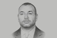 Sketch of <p>His Majesty King Mohammed VI, on re-entry to the African Union (AU) </p>
