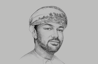 Sketch of <p>Tahir Salim Al Amri, Executive President, Central Bank of Oman (CBO)</p>
