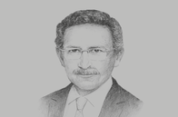 Sketch of <p>Tarik Tawfik, President, American Chamber of Commerce in Egypt</p>
