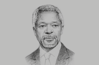 Sketch of <p>Kofi Annan, Chairman, Africa Progress Panel</p>
