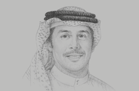 Sketch of <p>Khalid Al Rumaihi, Chief Executive, Bahrain Economic Development Board (EDB)</p>
