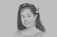 Sketch of <p>Daw Ei Phyusin Htay, Managing Director, Barons & Fujikura EPC</p>
