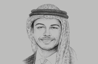 Sketch of <p>Crown Prince Hussein</p>
