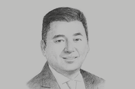 Sketch of <p>Dennis Uy, Founder and Chairman, Chelsea Logistics</p>
