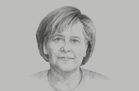 Sketch of <p>Angela Merkel, Chancellor of Germany</p>
