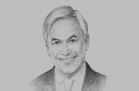 Sketch of <p>Sebastián Piñera Echenique, President of Chile</p>
