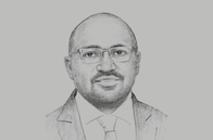 Sketch of <p>Geoffrey Gangla, CEO, Genghis Capital</p>
