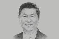 Sketch of <p>Xi Jinping, President of the People’s Republic of China</p>
