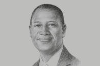 Sketch of <p>President Alassane Dramane Ouattara</p>
