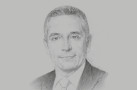 Sketch of <p>Moulay Hafid Elalamy, Minister of Industry, Investment, Trade and Digital Economy</p>
