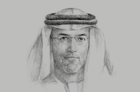 Sketch of <p>Mugheer Khamis Al Khaili, Chairman, Department of Community Development (DCD)</p>
