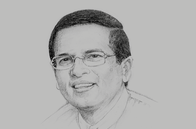 Sketch of <p>President Maithripala Sirisena</p>
