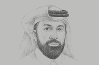 Sketch of <p>Omar Ali Al Ansari, Secretary-General, Qatar Research, Development and Innovation (QRDI) Council</p>
