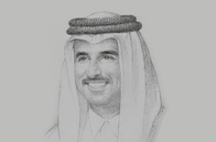 Sketch of <p>HH Sheikh Tamim bin Hamad Al Thani, Amir of the State of Qatar</p>
