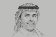 Sketch of <p>Ibrahim Al Omar, Governor, Saudi Arabian General Investment Authority</p>
