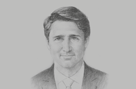 Sketch of <p>Justin Trudeau, Prime Minister of Canada</p>
