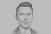 Sketch of <p>Kevin Tan, CEO, Alliance Global Group</p>
