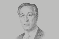 Sketch of <p>Nestor Tan, President and CEO, BDO Unibank</p>
