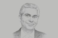 Sketch of <p>Ferid Belhaj, Vice-President for Middle East and North Africa, World Bank</p>
