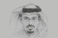 Sketch of <p>Hamad Buamim, President and CEO, Dubai Chamber of Commerce and Industry</p>
