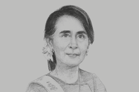 Sketch of <p>State Counsellor Daw Aung San Suu Kyi</p>
