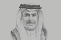 Sketch of <p>Kamal bin Ahmed Mohammed, Minister of Transportation and Telecommunications</p>

