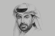 Sketch of <p>Rashid bin Ali Al Mansoori, CEO, Qatar Stock Exchange (QSE)</p>
