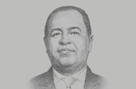 Sketch of <p>Mohamed Maait, Minister of Finance</p>
