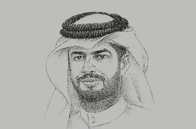 Sketch of <p>Nasser Al Khater, CEO, 2022 FIFA World Cup Qatar</p>

