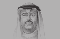 Sketch of <p>Mohamed bin Thamer Al Kaabi, Minister of Transportation and Telecommunications</p>
