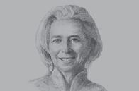 Sketch of <p>Christine Lagarde, Managing Director, IMF</p>
