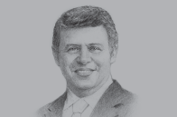 Sketch of <p>King Abdullah II</p>
