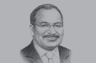 Sketch of <p>Peter O’Neill, Prime Minister</p>
