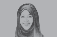 Sketch of <p>Reem Al Hashimy, UAE Minister of State for International Cooperation; and Director General, Expo 2020 Dubai</p>
