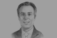 Sketch of Guy Hachey, President, Bombardier Aerospace 