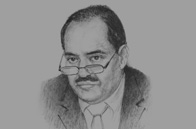 Sketch of Mohammed Laksaci, Governor, Bank of Algeria