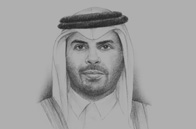 Sketch of Sheikh Abdul Rahman bin Khalifa Al Thani, Minister of Municipality & Urban Planning
