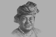 Sketch of Enase Okonedo, Dean, Lagos Business School, and Chairperson, Association of African Business Schools (AABS), on tertiary education