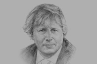 Sketch of Boris Johnson, Mayor of London