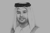 Sketch of Sheikh Ahmed bin Jassim bin Mohamed Al Thani, Minister of Economy and Commerce 