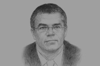 Sketch of  Alexander Medvedev, Director-General, Gazprom Export 