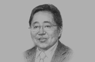 Sketch of President Ts. Elbegdorj 