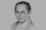 Sketch of His Majesty Bhumibol Adulyadej, King of Thailand