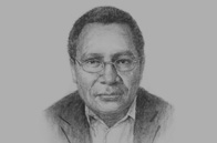 Sketch of  Loi M Bakani, Governor, Bank of Papua New Guinea