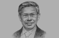 Sketch of Mustapa Mohamed, Minister of International Trade and Industry (MITI)