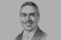 Sketch of Essam bin Abdulla Khalaf, Minister of Works