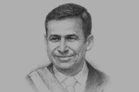 Sketch of President Ollanta Moisés Humala Tasso